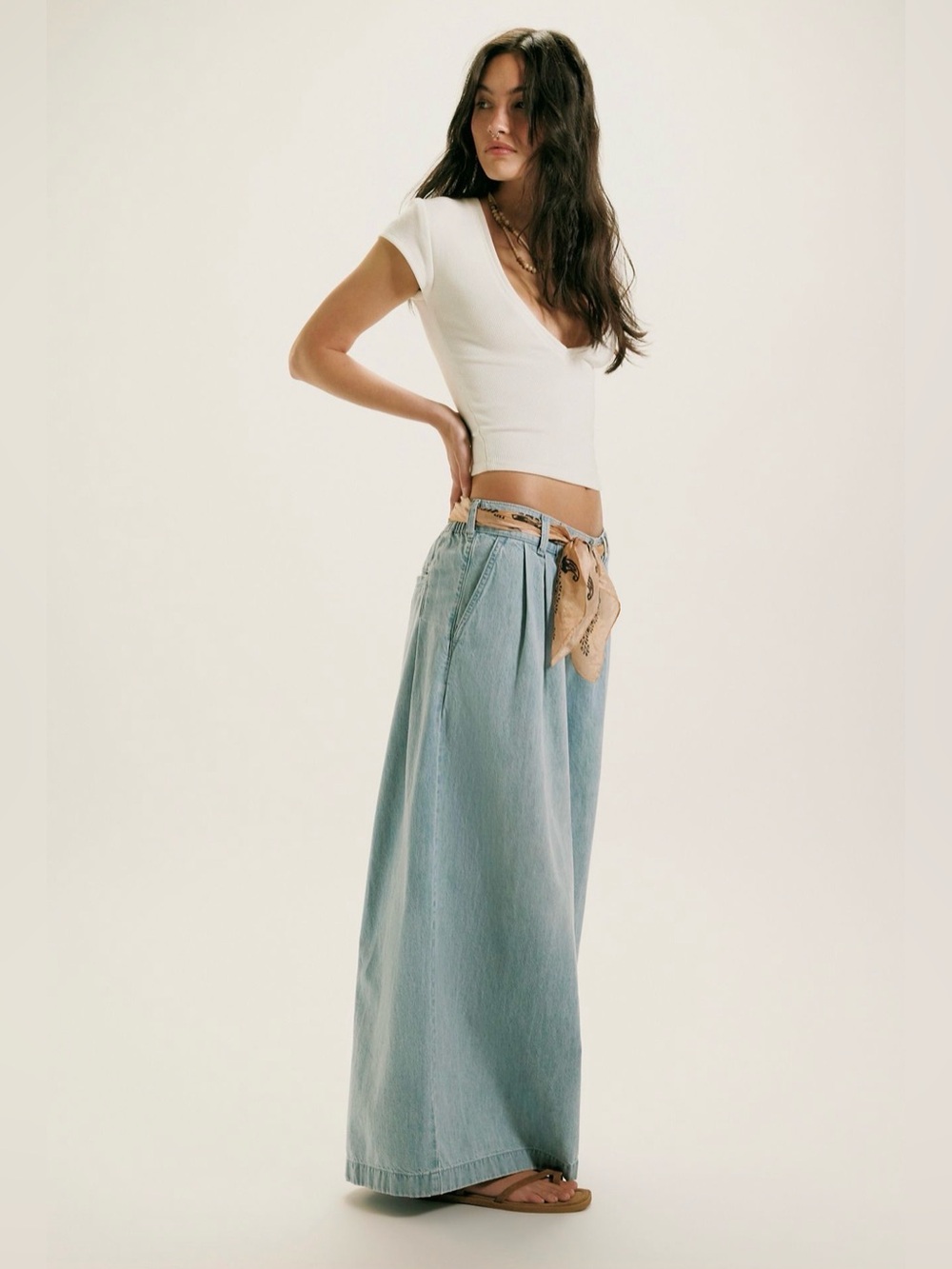 We The Free Scout Wide Leg Pull On Jeans in California Blue